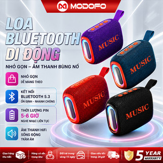 Loa Bluetooth Mini MODOFO Bluetooth 5.3 Chống Nước IPX5 Âm Thanh 360 Bass Mạnh Nhỏ Gọn Móc Treo