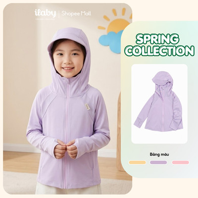 [ILABY 10-40kg] Áo chống nắng cho bé áo chống nắng phối thông hơi dáng ngắn thiết kế dáng [3396]