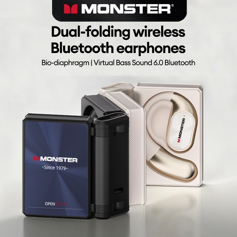 Tai Nghe Không Dây Monster AC530 Bluetooth 5.4 - Âm Thanh Hifi Bass Mạnh, Khử Tiếng Ồn Đàm Thoại HD, Chống Nước IPX5