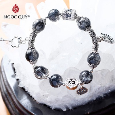 Vòng tay đá Thạch anh tự nhiên phối charm - Mẫu VC0696 - Ngọc Quý
