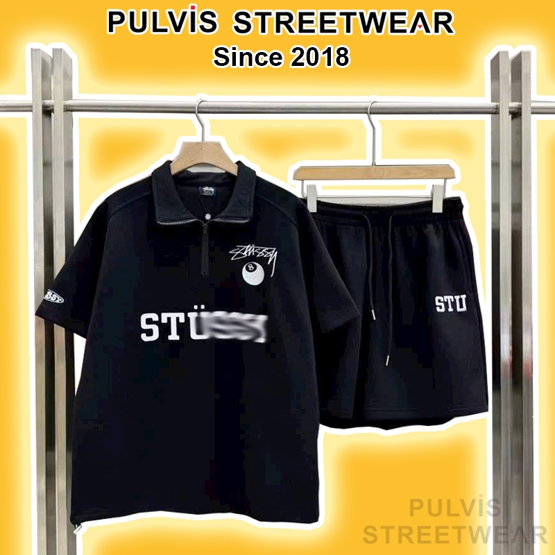 ⚡️[Mirror Quality] - Set Quần Áo STUSSY 8Ball Polo, Set quần áo nam, bộ cộc nam