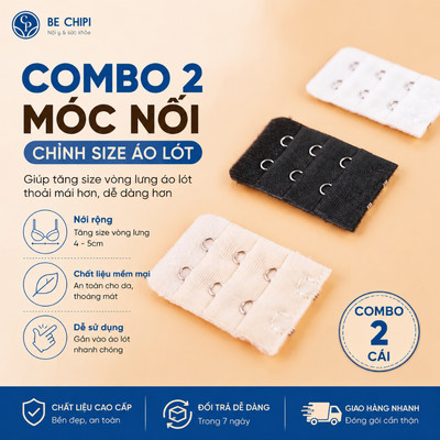 COMBO 2 Móc Nối Áo Lót Nữ Bản loại 2 Khuy Nới Dây Linh Hoạt MC0005