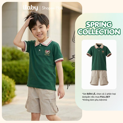 [ILABY 10-40kg] Mix set bộ hè bé trai, áo polo lacoste cao cấp và quần đùi túi hộp [3074+3894]