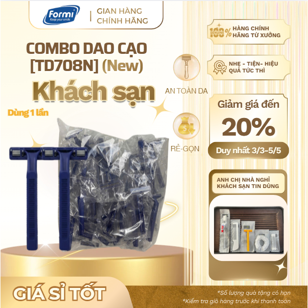 [TD708N] SỈ SLL BỊCH 50 cây Dao Cạo Râu Dorco Chính Hãng 2 Lưỡi – Sắc Bén, Êm Ái, Dao cạo râu an toà