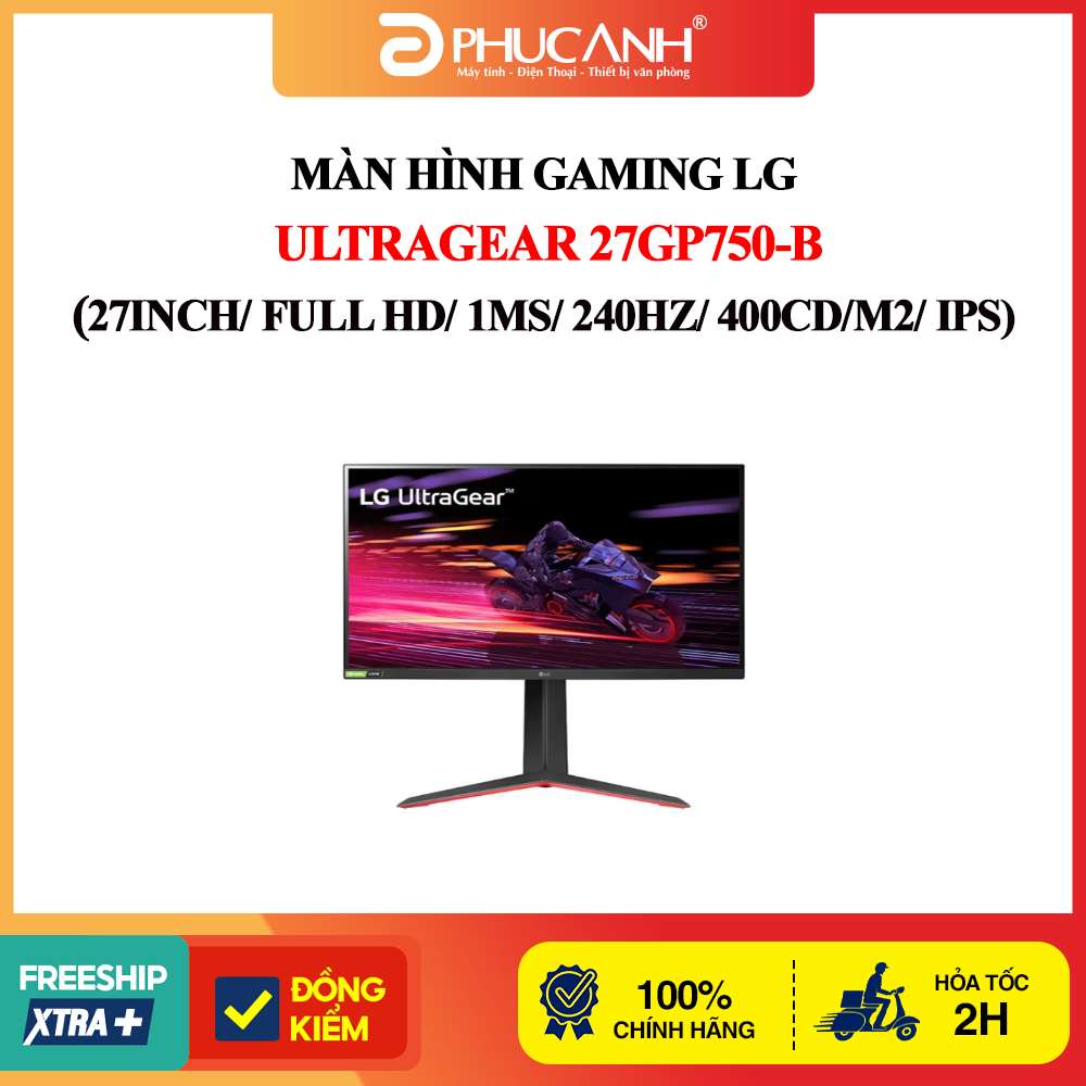 Màn hình gaming LG UltraGear 27GP750-B (27Inch/ Full HD/ 1ms/ 240Hz/ 400cd/m2/ IPS)