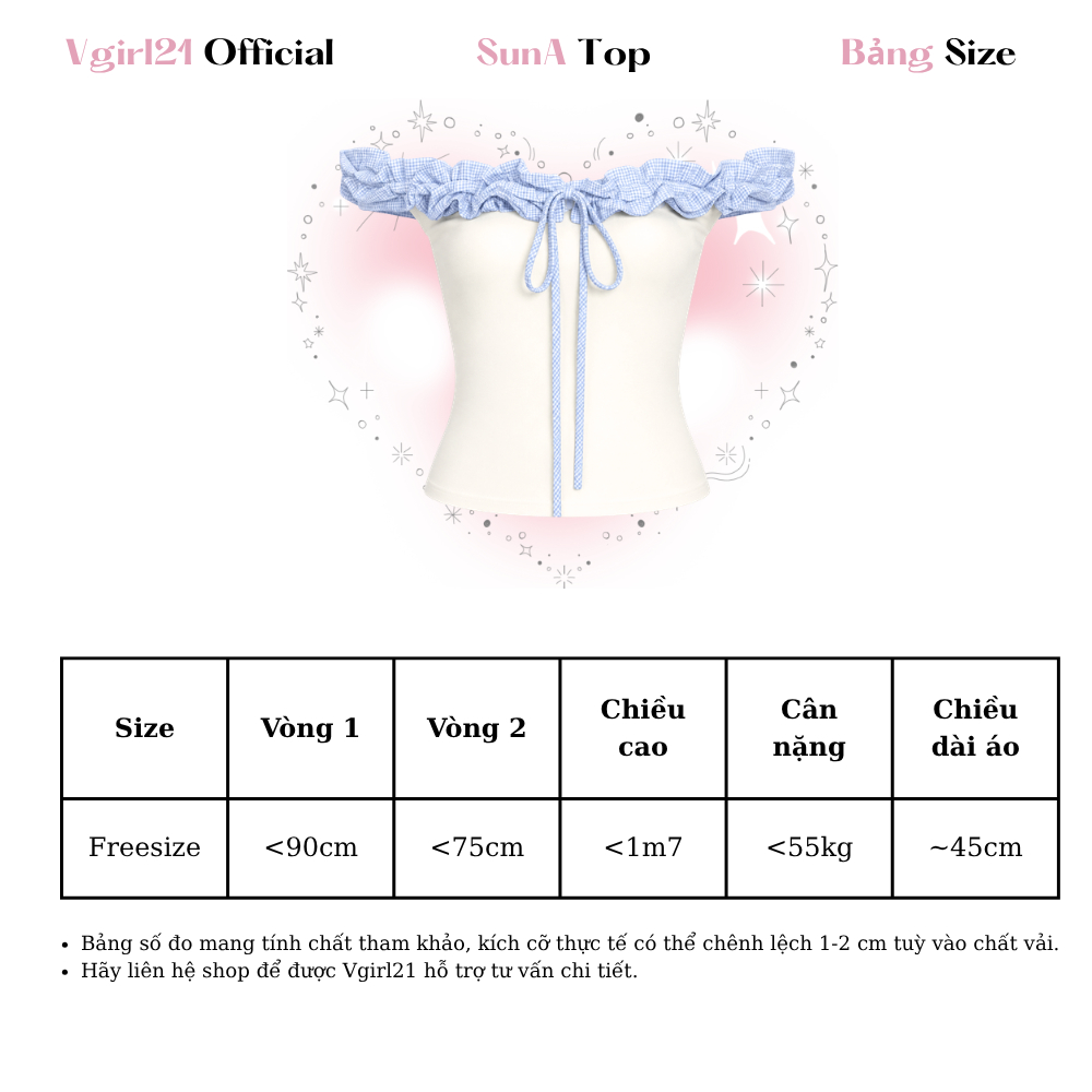 [DEAL MỞ BÁN] SunA Top - Áo kiểu nữ VGIRL21 bẹt vai viền bèo - Viền tầng bèo có dây cột điều chỉnh | BigBuy360 - bigbuy360.vn