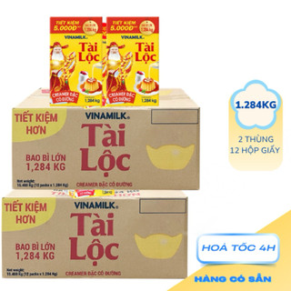 COMBO 2 THÙNG 1284g sữa đặc có đường TÀI LỘC hộp giấy Vinamilk