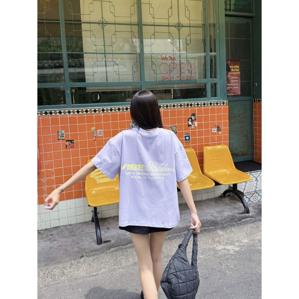 Áo Thun Local Brand VIBESTU " Logo Vibestu ART&GRAPHIC " Áo Thun Boxy Form Rộng å 250Gsm Cotton | BigBuy360 - bigbuy360.vn