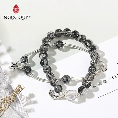 Vòng tay đá Thạch anh tự nhiên phối charm - Mẫu VC0687 - Ngọc Quý