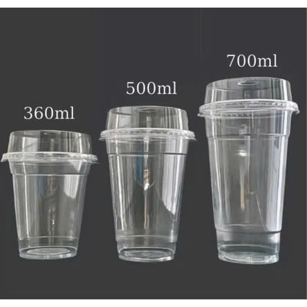 COMBO 100 BỘ LY PP 500ML ,650ML   KÈM NẮP CẦU 95,,,,
