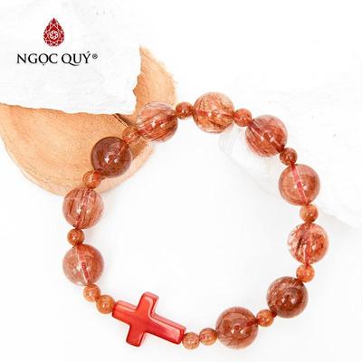 Vòng tay đá Thạch anh tự nhiên phối charm - Mẫu VC0678 - Ngọc Quý