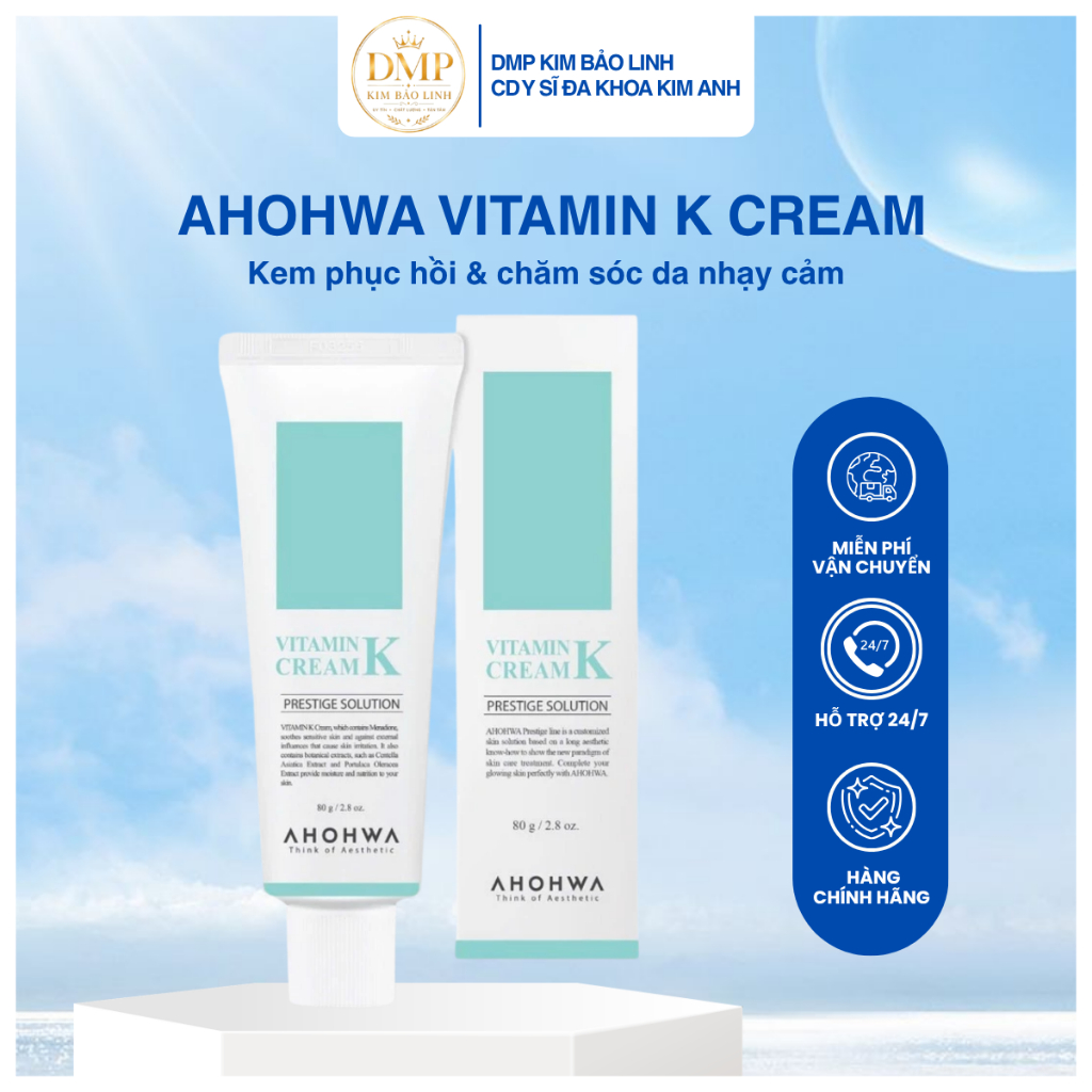 AHOHWA Vitamin K Cream – Kem phục hồi & chăm sóc da nhạy cảm