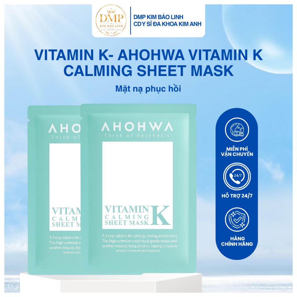 Mặt nạ phục hồi Vitamin K- Ahohwa Vitamin K Calming Sheet Mask