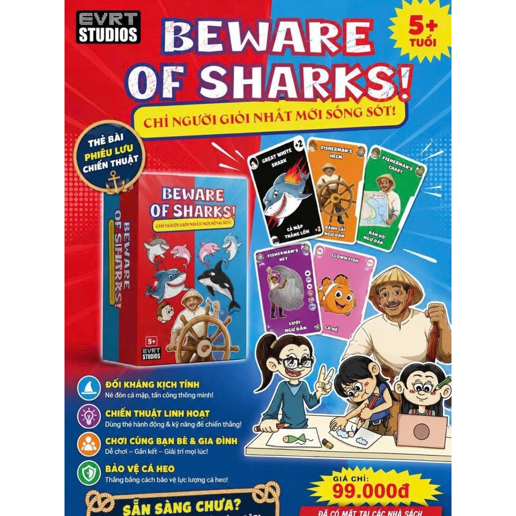 Bộ BoardGame: Beware Of Sharks