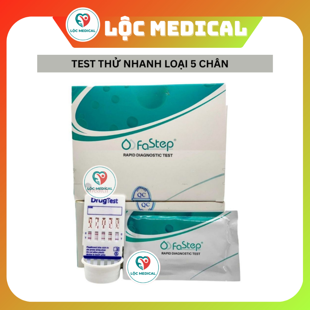 Test Nhanh Ma Tuý Tổng Hợp 5 Chân  – Phát Hiện Heroin, Ma Túy Đá, Thuốc Lắc, Cần Sa, Ketamine  FASTE
