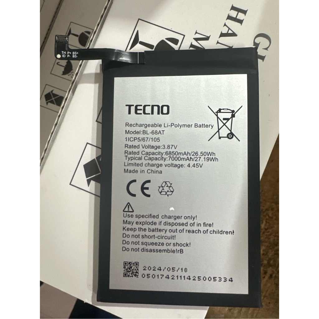 pin tecno pova 2/pova 3/BL-68AL/BL-68BT zin