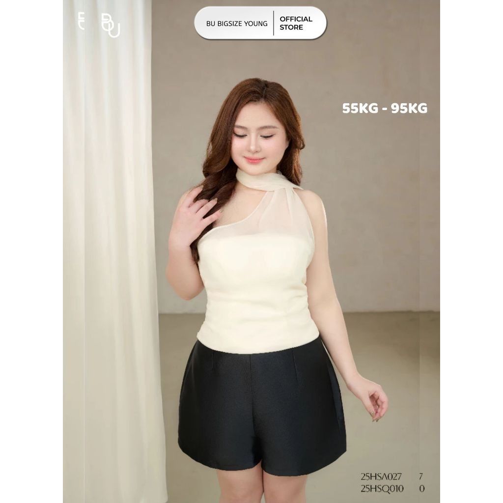 Quần short tafta BIGSIZE (55kg đến 95kg) – 25HSQ010 - [BU Bigsize Young]