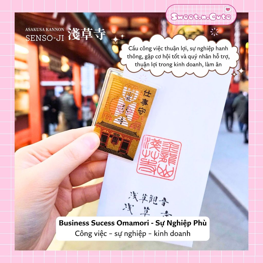 [Nội địa Nhật - Omamori] Omamori cầu sự nghiệp hanh thông - thỉnh từ Sensō-ji
