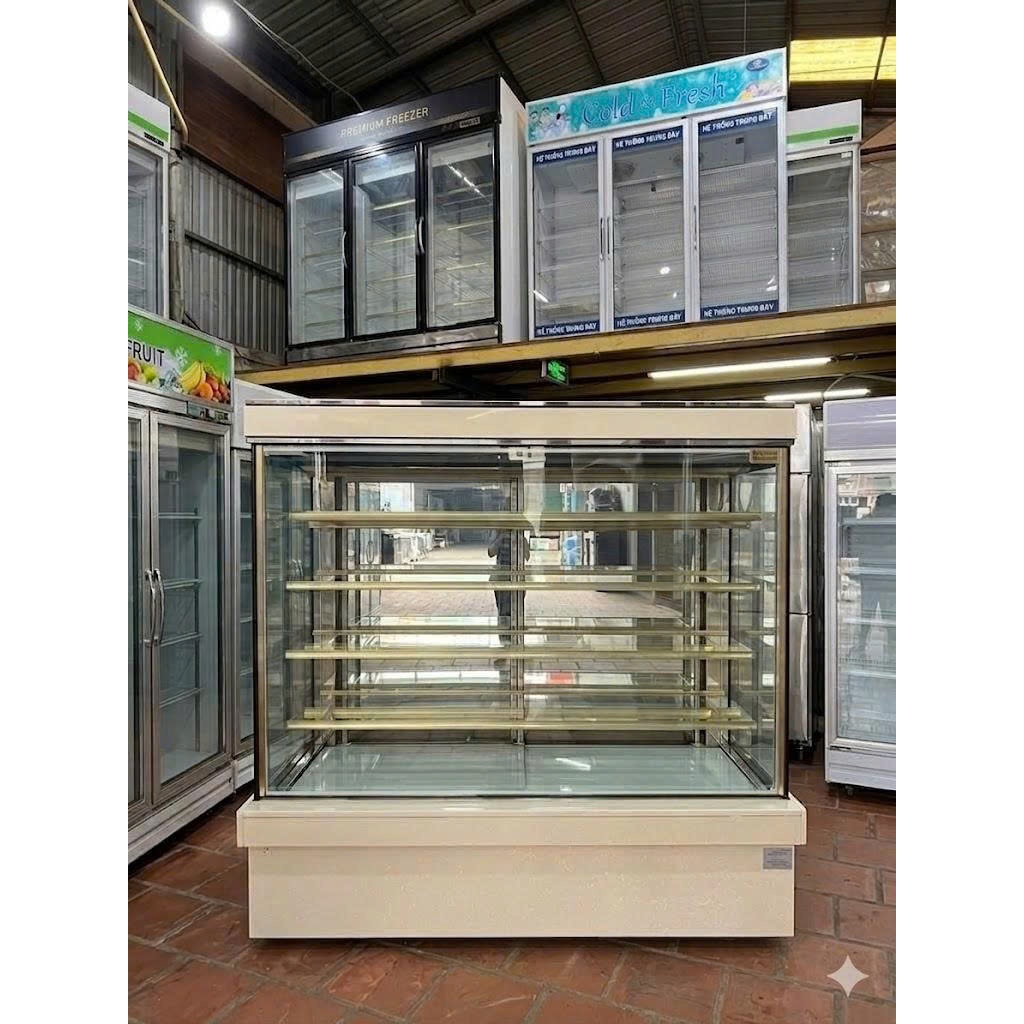 thanh lý tủ bánh kem cao cấp – hiệu ruey shing  -  1m8 - dung tích lớn 1147 lít