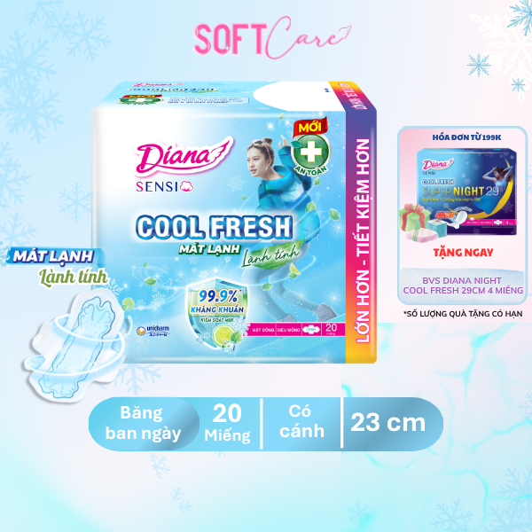 Băng Vệ Sinh Diana Sensi Cool Fresh 20 Miếng