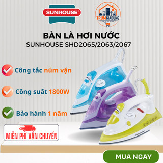 Bàn ủi hơi nước, bàn là hơi nước sunhouse shd2065, công suất 1600w siêu đẹp, tiện dụng.