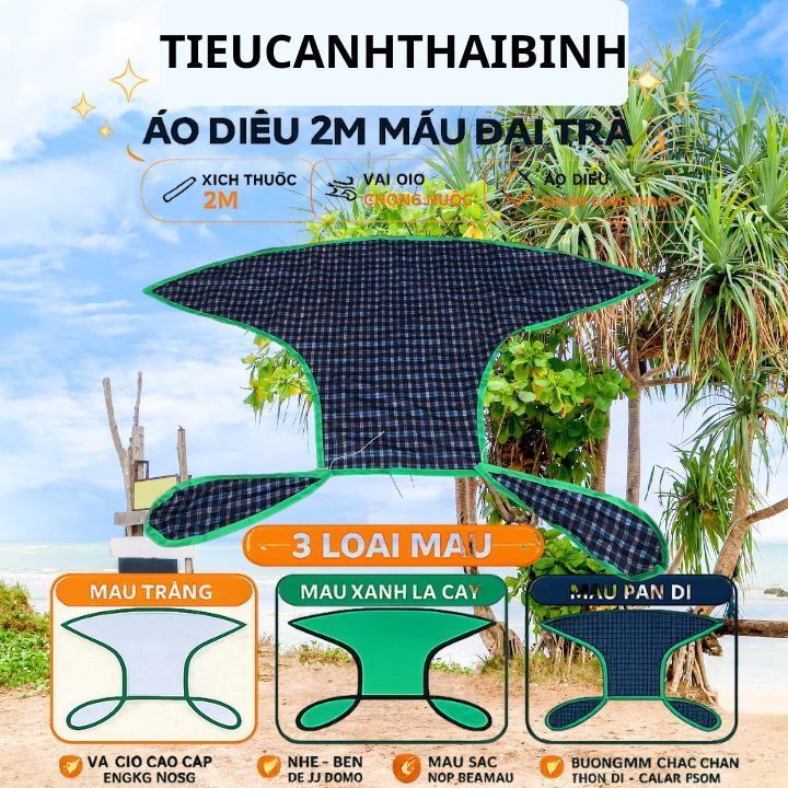 áo diều sáo 1m lắp ghép diều song vân ,đại trà , đuôi cá vào khung 1m