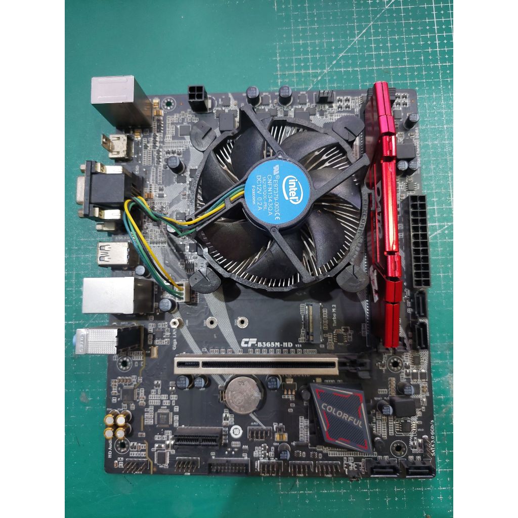 Combo Mainboard Colorful B365M + CPU i5 9400F + DDR4 8gb Bus 2666