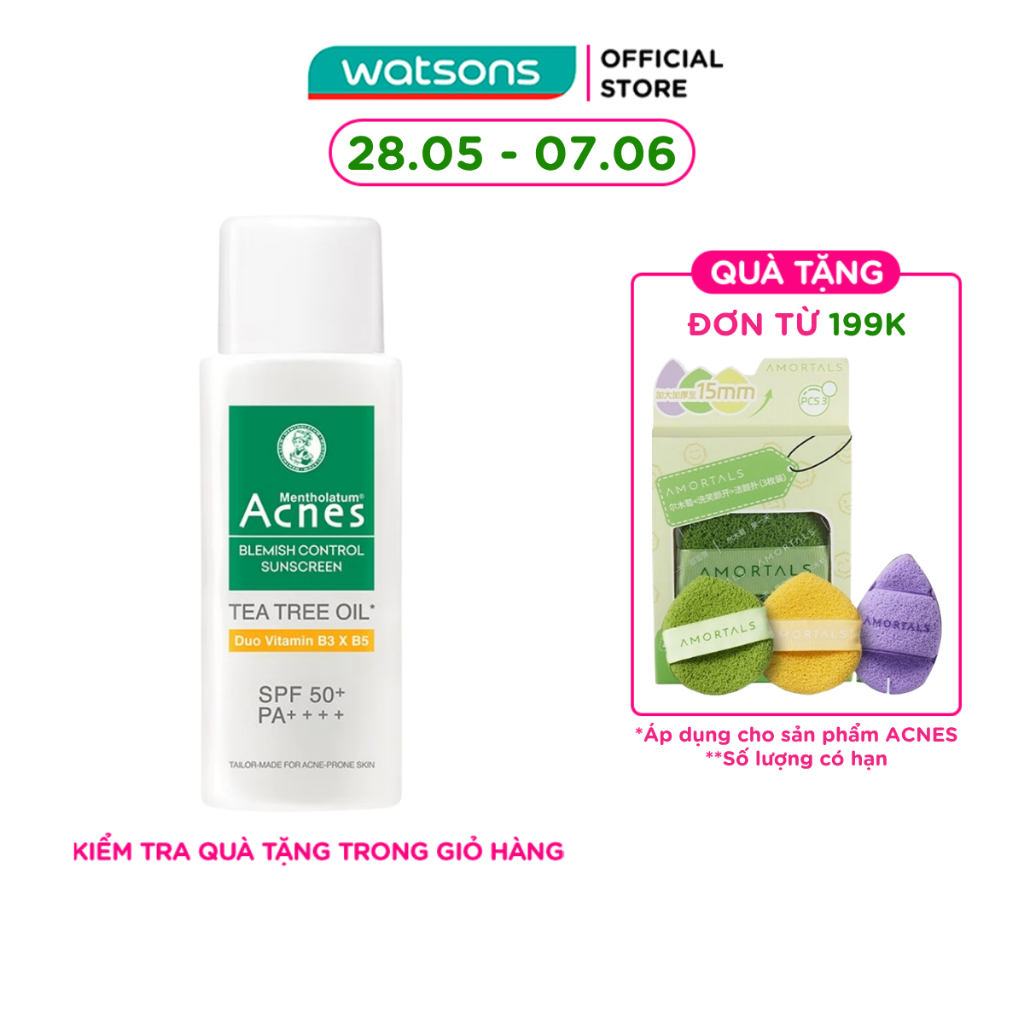 Sữa Chống Nắng Acnes Ngăn Ngừa Mụn Blemish Control Sunscreen SPF50+ PA++++ 50g
