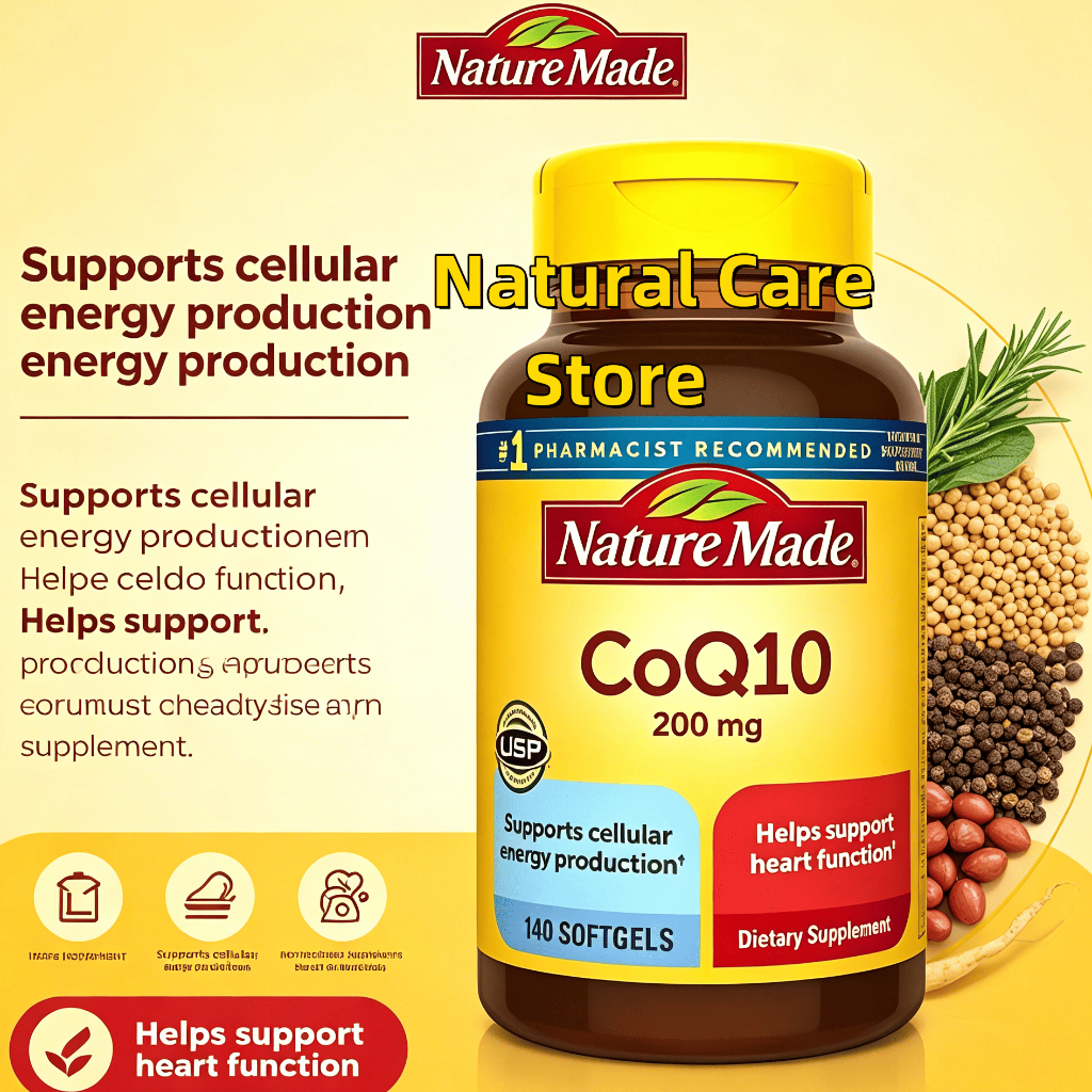 【Nhập khẩu từ Mỹ】Viên uống CoQ10 200mg Nature Made 140 viên