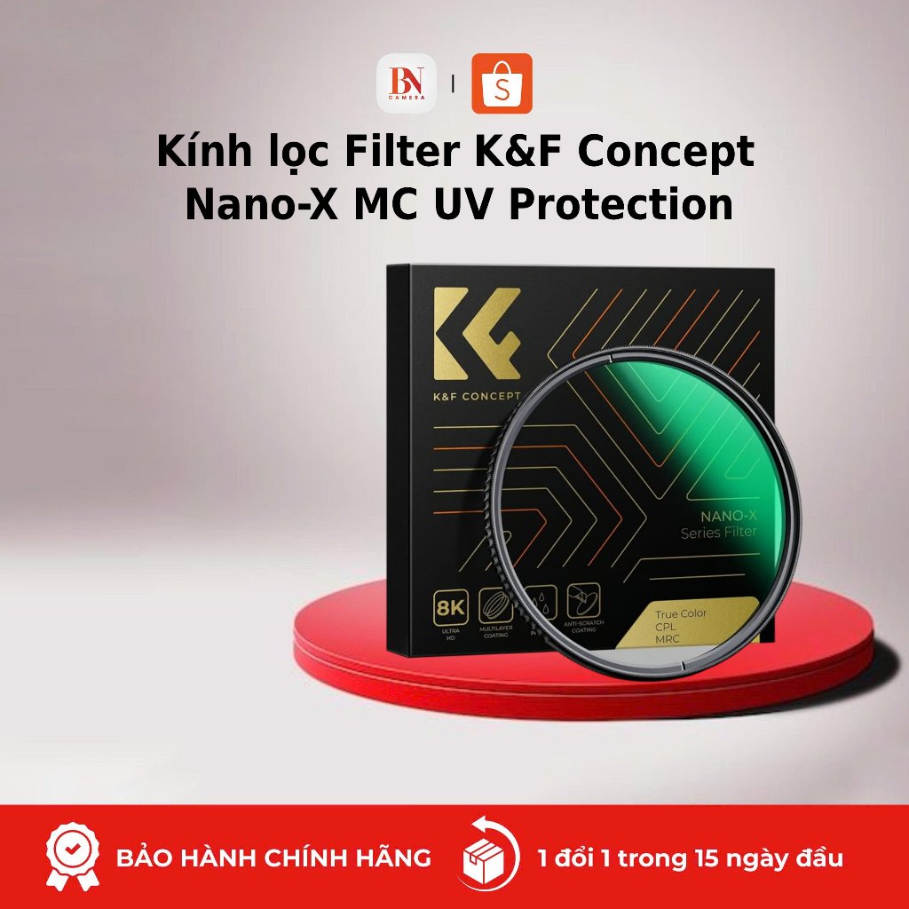 Kính lọc Filter K&F Concept Nano-X MC UV Protection, 49MM, 55MM, 82MM