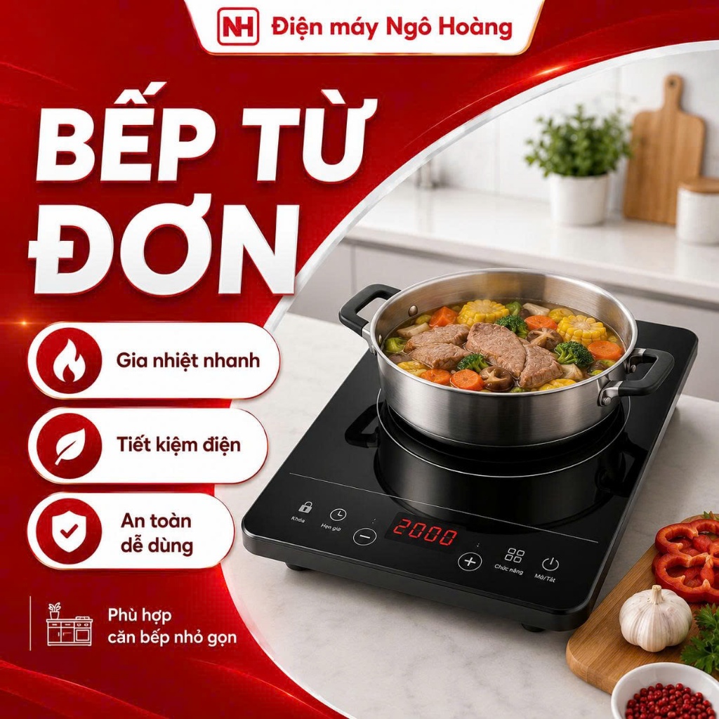 Bếp từ đơn Electrolux ETD42SKA chính hãng, nấu nhanh an toàn tiết kiệm điện