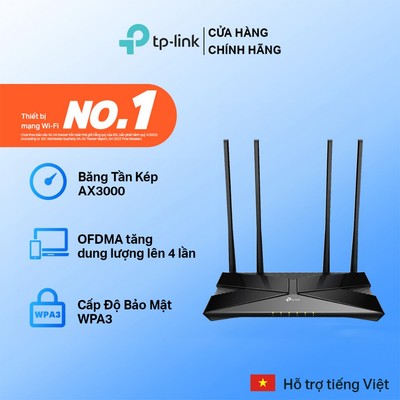 Router WiFi TP-Link Archer AX53HP AX3000 – WiFi 6, 4 Ăng-ten 7dBi, Gigabit, EasyMesh, Phủ Sóng Mạnh