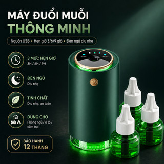 Đèn ngủ đuổi muỗi không cần cắm điện, máy khuếch tán tinh dầu đuổi muỗi sạc USB, phù hợp cho phụ nữ mang thai và trẻ em