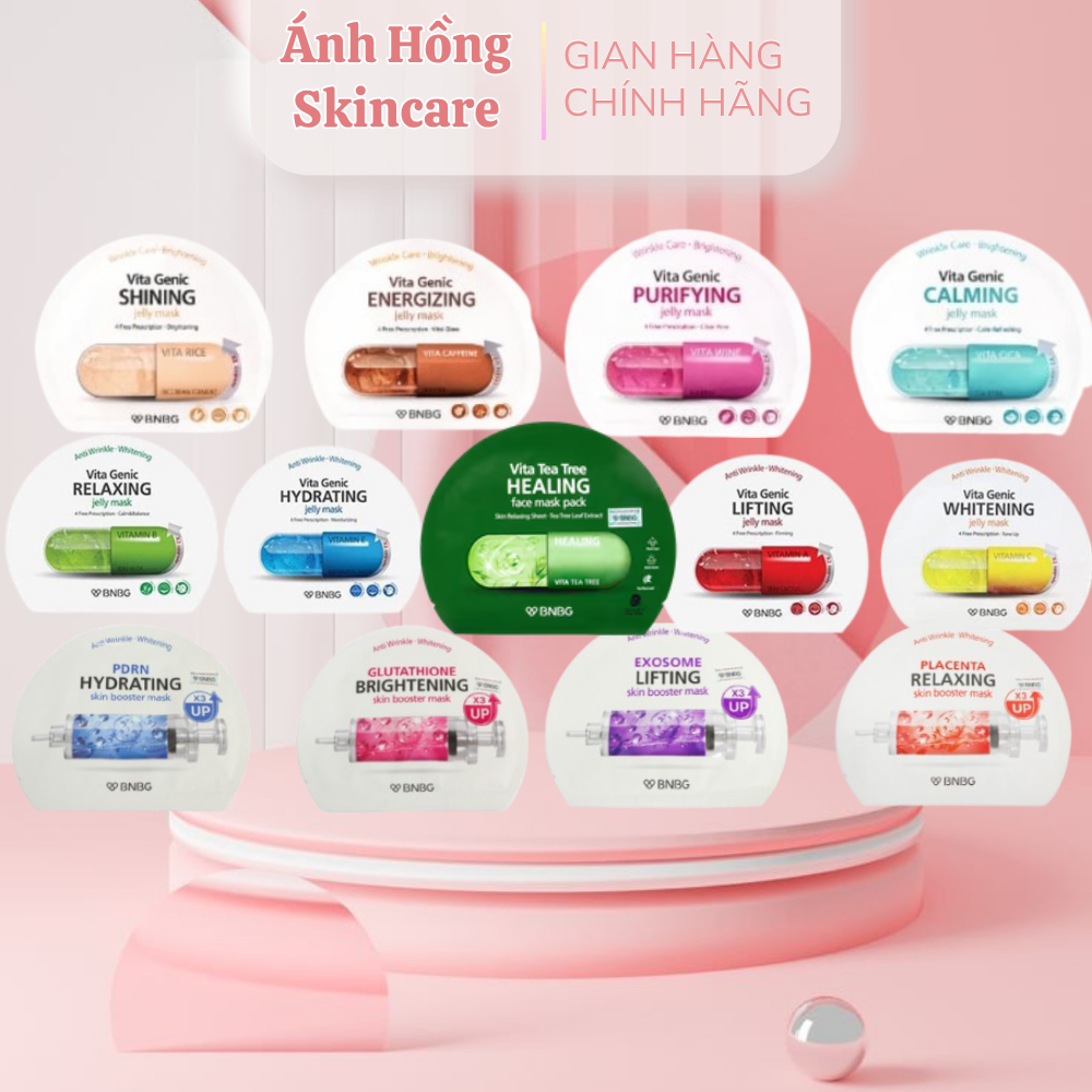 HỘP 10 MIẾNG Mặt Nạ Giấy Dưỡng Ẩm Trắng Da Nâng Cơ Phục Hồi BNBG Vita Jelly Mask 30ml
