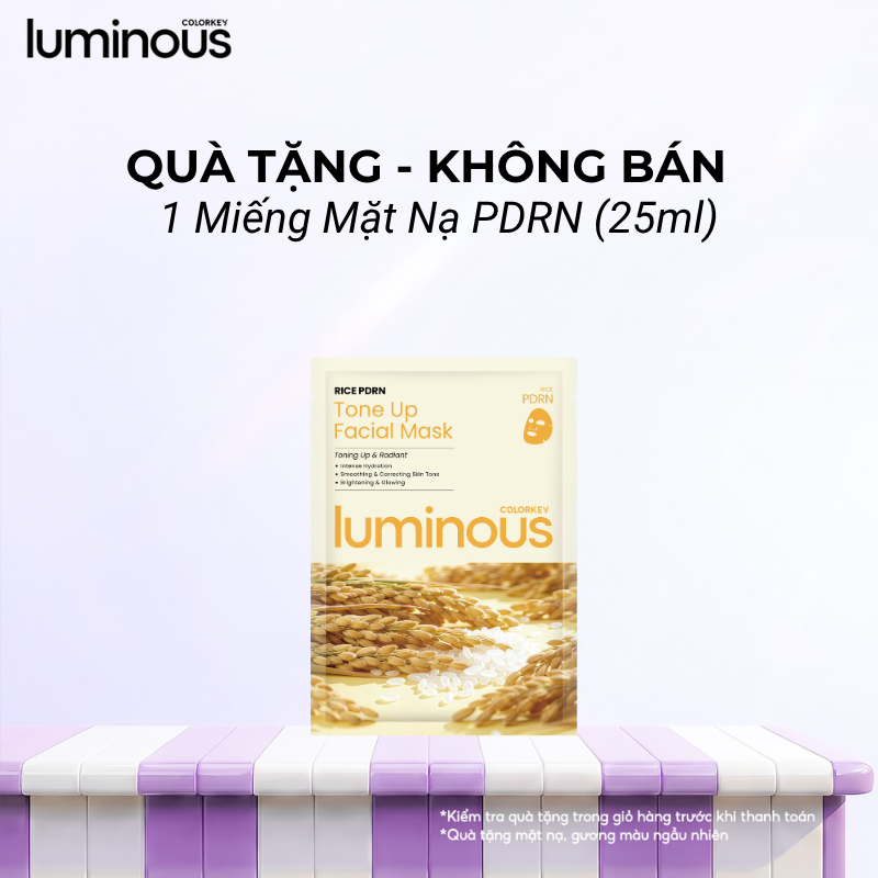 [QUÀ TẶNG KHÔNG BÁN] Miếng Mặt Nạ PDRN Thuần Chay Colorkey Luminous | Hỗ trợ dưỡng ẩm, tái tạo làn da| 25ml/ miếng