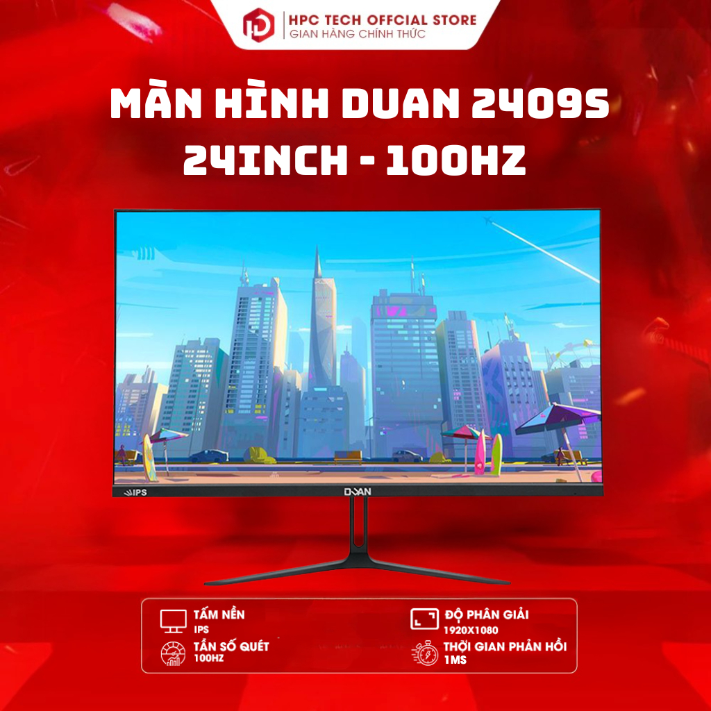 Màn hình LCD DUAN 24inch 100HZ IP2409S 24 inch | IPS | 100Hz | 1ms | Full viền | đen - Hàng chính hã