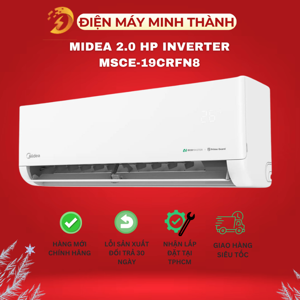 MSCE-19CRFN8 -  Máy Lạnh Midea 2.0 HP Inverter  HÀNG CHÍNH HÃNG MỚI<CHỈ GIÁ MÁY>