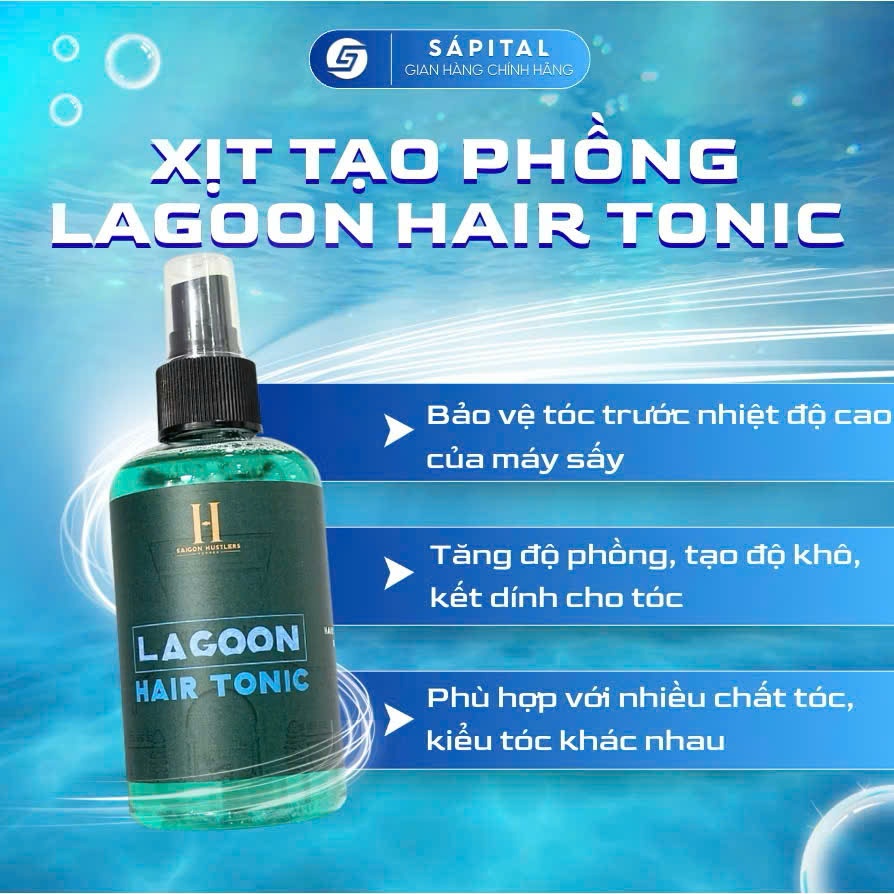[Pass KOC 99%][Đã Mở Seal] 60ml - ￼Xịt tạo phồng Lagoon Hair Tonic - Hỗ trợ bảo vệ nhiệt, Tăng độ kh