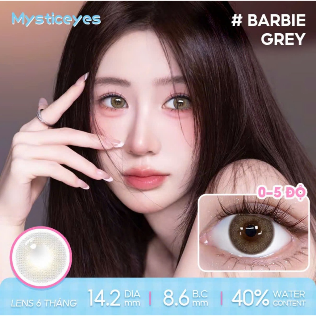 [Pass KOC New] Kính áp tròng Mystic Eyes 0 độ, DIA 14-14.5mm