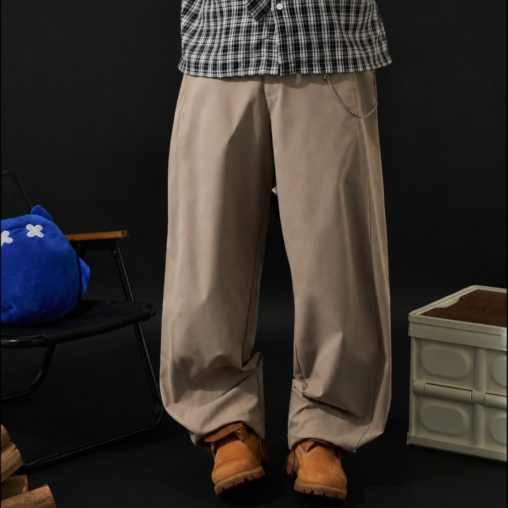 Quần Khaki Ống Cong NOCTURNAL Barrel Khaki Pants Nam Nữ Unisex Local Brand | BigBuy360 - bigbuy360.vn