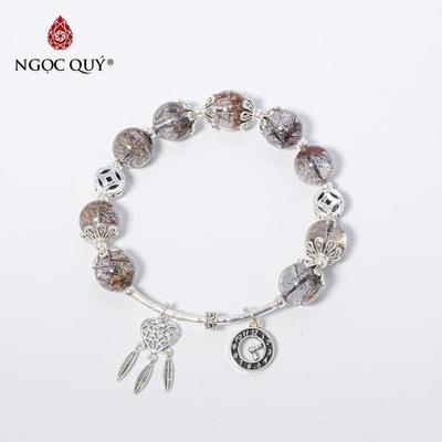 Vòng tay đá Thạch anh tự nhiên phối charm - Mẫu VC0499 - Ngọc Quý