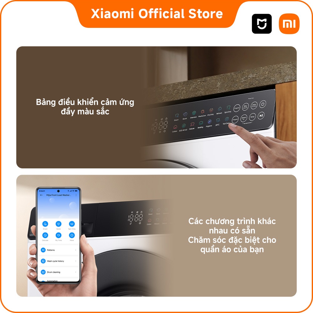 [MỚI RA MẮT] Máy giặt/ Máy giặt sấy cửa trước Xiaomi Mijia 9kg | Công nghệ giặt hơi nước diệt tới 99,99% vi khuẩn | BigBuy360 - bigbuy360.vn