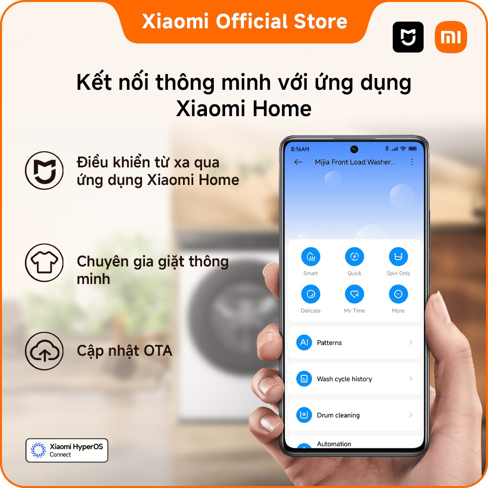 [MỚI RA MẮT] Máy giặt/ Máy giặt sấy cửa trước Xiaomi Mijia 9kg | Công nghệ giặt hơi nước diệt tới 99,99% vi khuẩn | BigBuy360 - bigbuy360.vn