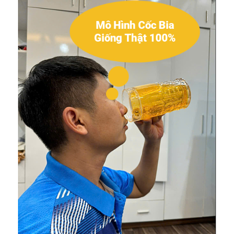 Mô Hình Cốc Bia,Ly Bia Giả.Trang trí quán bia,bar,đạo cụ chụp ảnh,trưng bày,troll TikTok..Giống thật