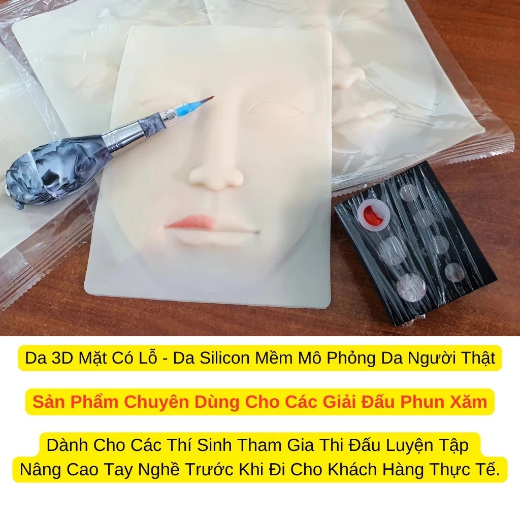Da 3D MẶT TRẮNG LOẠI TỐT DÙNG HỌC PHUN XĂM THẨM MỸ