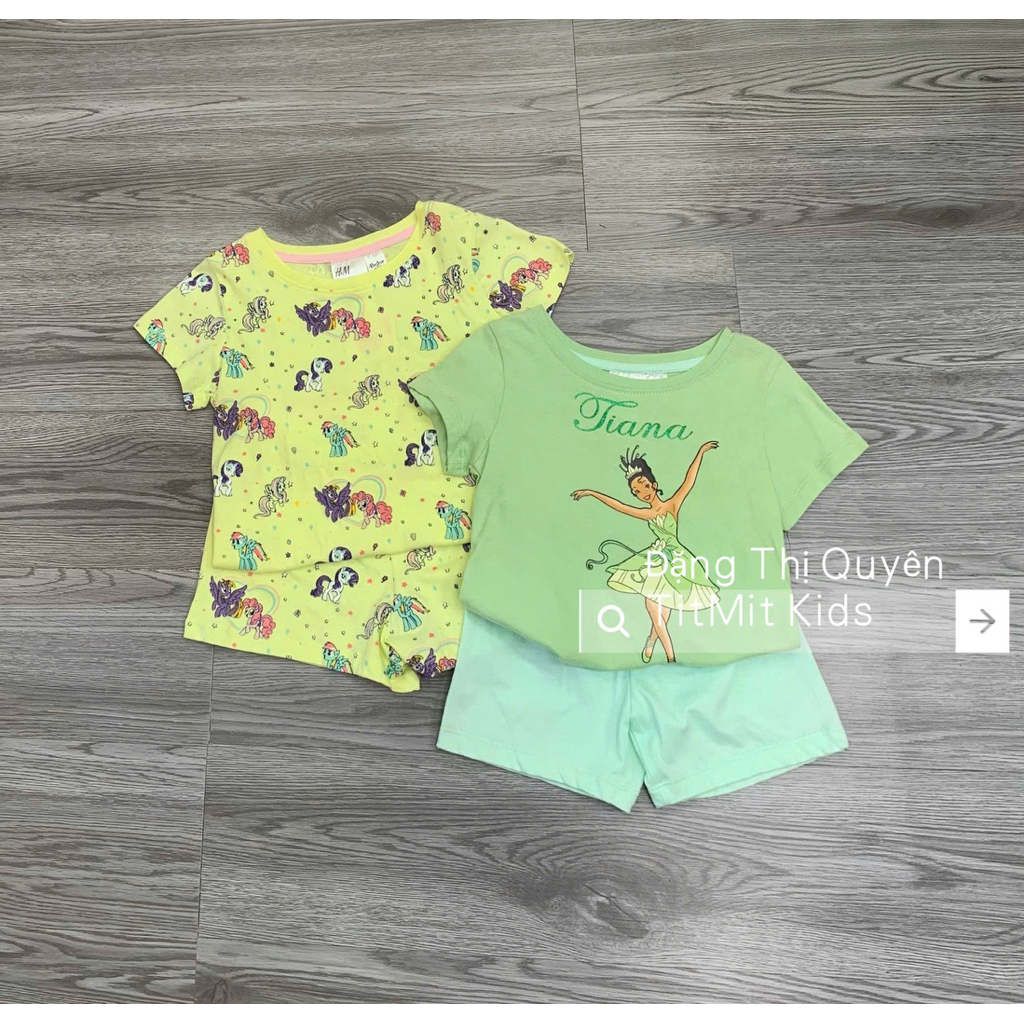 Bộ cotton bé gái 2-10y