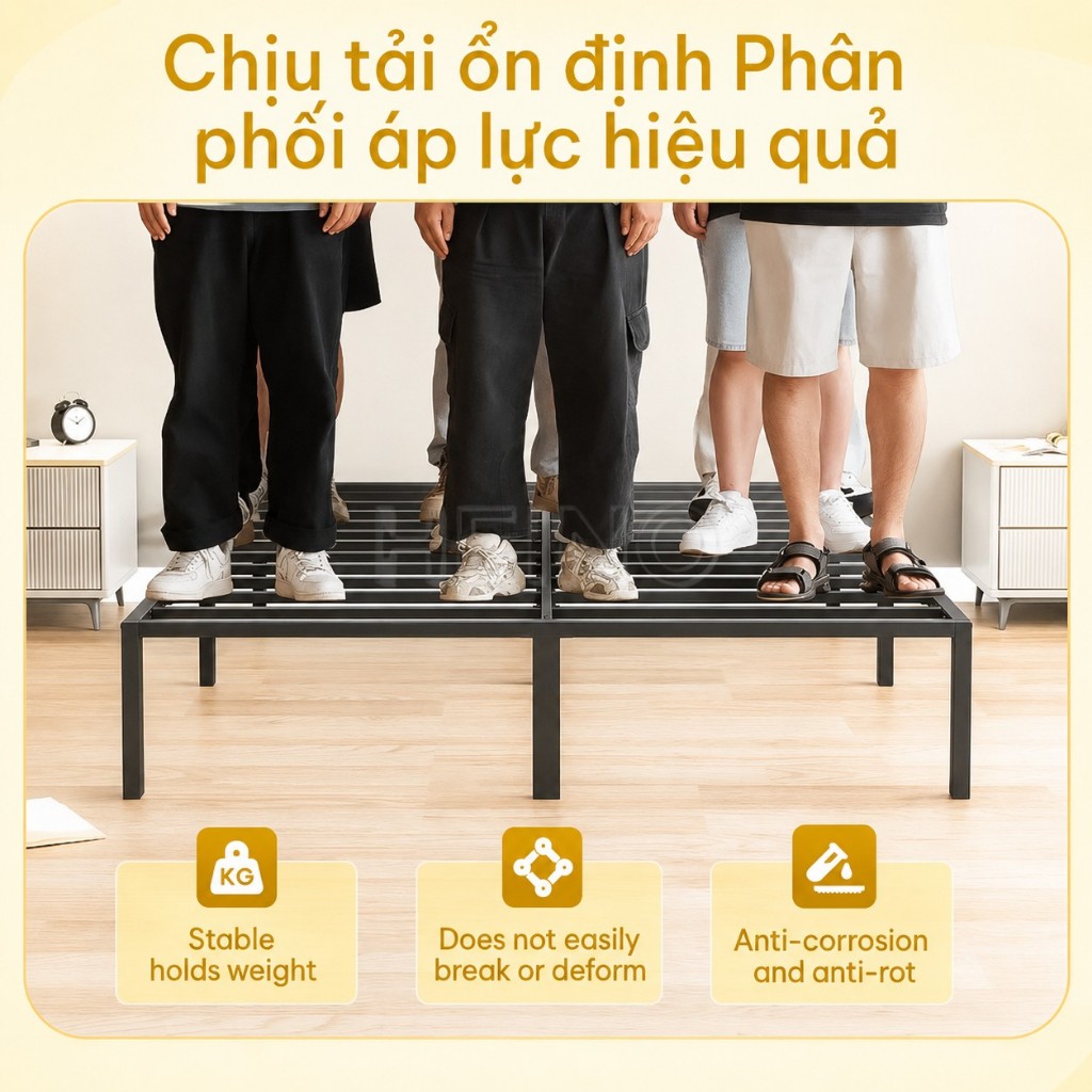 🔥Giường sắt khung thép nặng🔥 khung thép ổn định phù hợp phòng nhỏ ký túc xá Lắc Dễ Lắp RáP | BigBuy360 - bigbuy360.vn