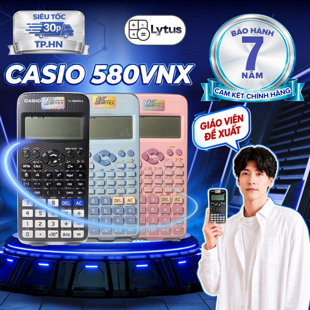 Máy tính CASIO 580VNX,880BTG cũ(độ mới 80-99%) CHÍNH HÃNG