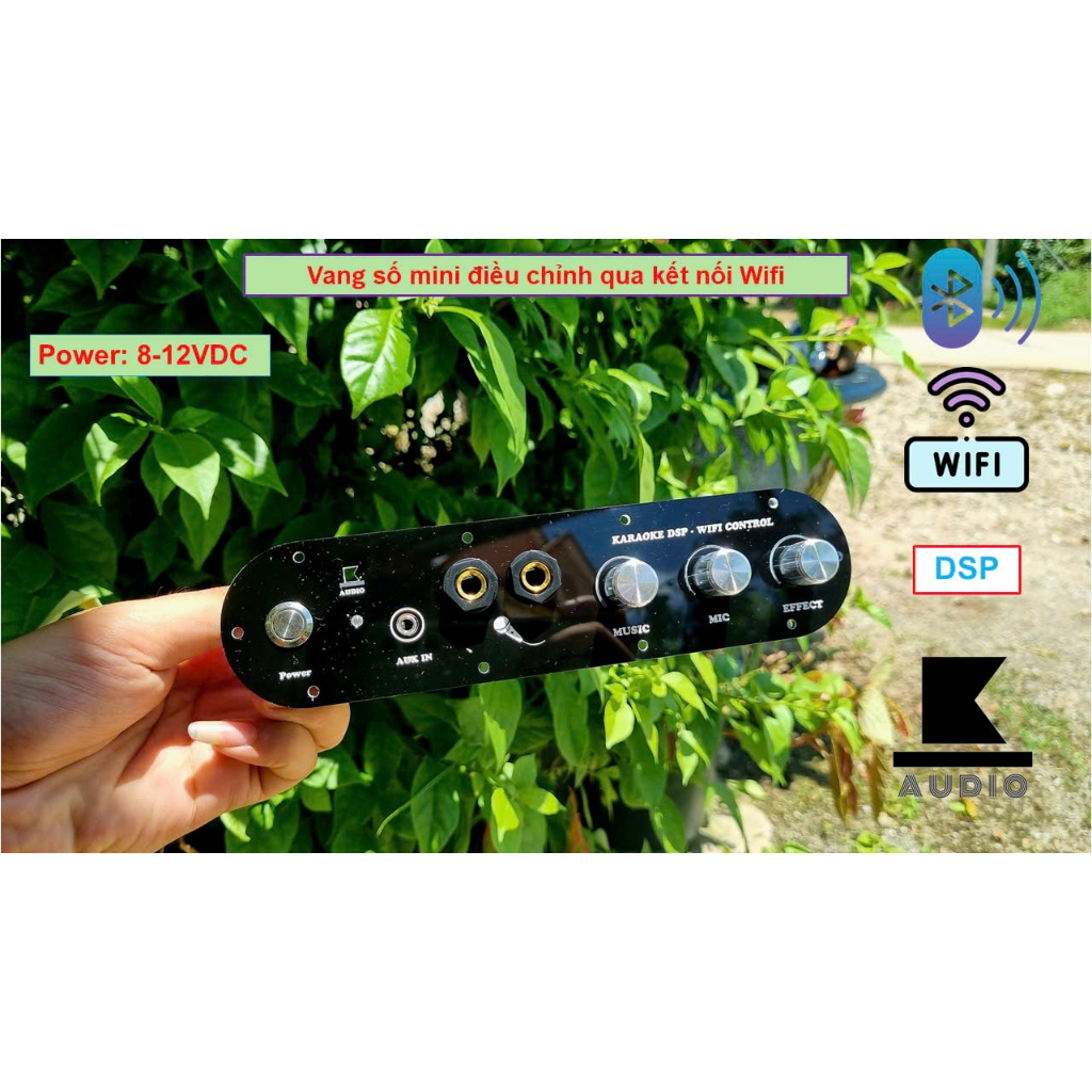 Mạch Karaoke V10,Vang số mini V10 Pro Max DSP điều khiển qua Wifi ( Phân loại chưa có tấm Control ).
