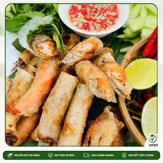 Chả Ram Tôm Đất Đặc Sản Bình Định VITOT Thơm Ngon Giòn Rụm, Ngọt Vị Tôm Thịt
